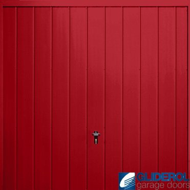 RUBY-RED (RAL3003) Up & Over Vertical Medium Rib