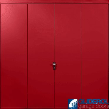 RUBY-RED (RAL3003) Up & Over Vertical Wide Rib