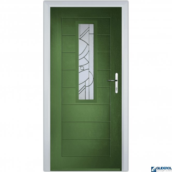 Gliderol Rutherford front entrance door FERN GREEN (RAL6025)