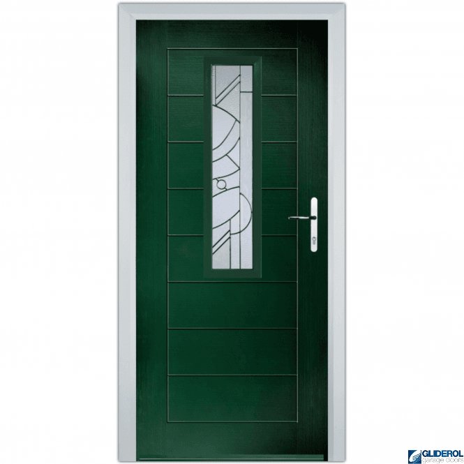 Gliderol Rutherford front entrance door GREEN (RAL6009)