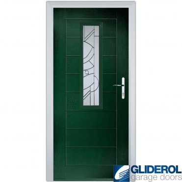 Rutherford front entrance door GREEN (RAL6009)