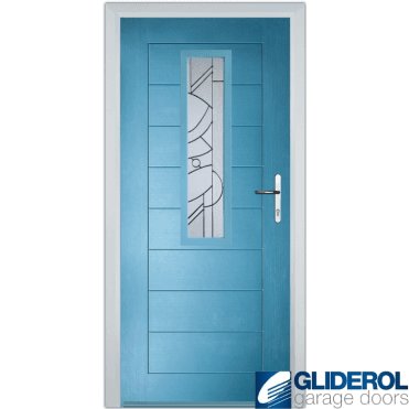Rutherford front entrance door PASTLE BLUE (RAL5024)