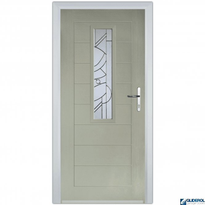 Gliderol Rutherford front entrance door PEBBLE GREY (RAL7032)