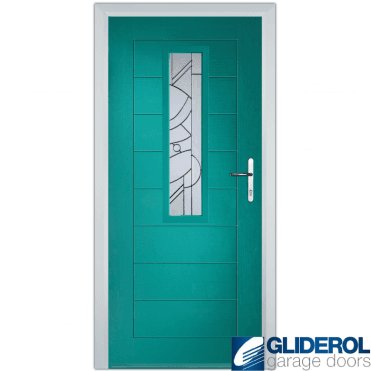 Rutherford front entrance door TURQUIOSE BLUE (RAL5018)