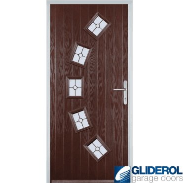 Shackleton front entrance door DARK WOOD