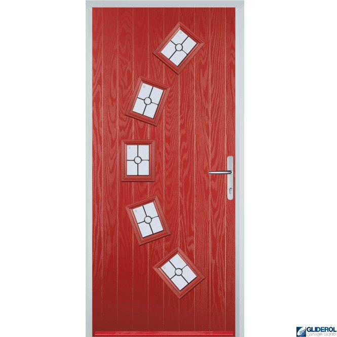 Gliderol Shackleton front entrance door RED