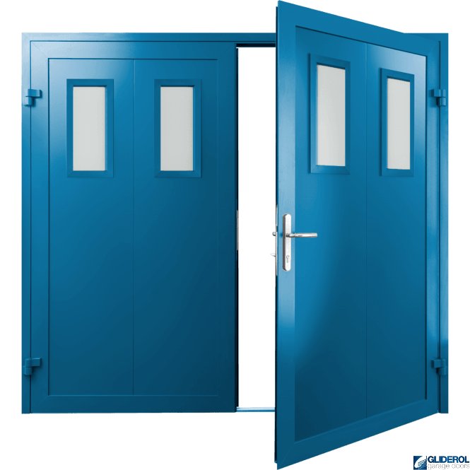 Gliderol SIGNAL-BLUE (RAL5005) Insulated Bradford Side Hinged Garage Door