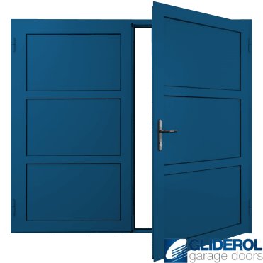 SIGNAL-BLUE (RAL5005) Insulated Coleshill Side Hinged Garage Door