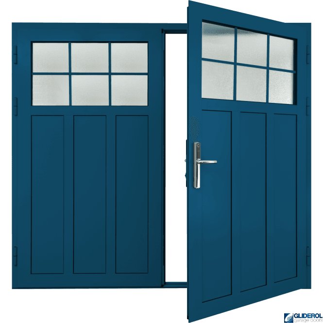 Gliderol SIGNAL-BLUE (RAL5005) Insulated Kingsbury Side Hinged Garage Door