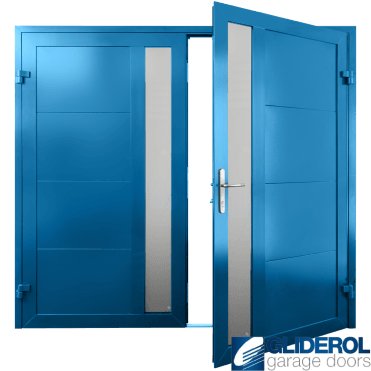 SIGNAL-BLUE (RAL5005) Insulated Whitacre Side Hinged Garage Door
