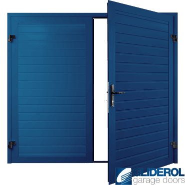 SIGNAL BLUE (RAL5005) Premium Horizontal Standard Rib (non-insulated) Side Hinged Garage Door