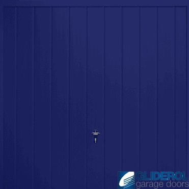 SIGNAL-BLUE (RAL5005) Up & Over Vertical Medium Rib