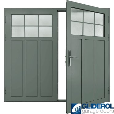 SIGNAL-GREY (RAL7004) Insulated Kingsbury Side Hinged Garage Door