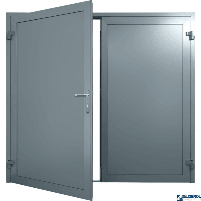 Gliderol SIGNAL-GREY (RAL7004) Insulated Solid Rib Side Hinged Garage Door