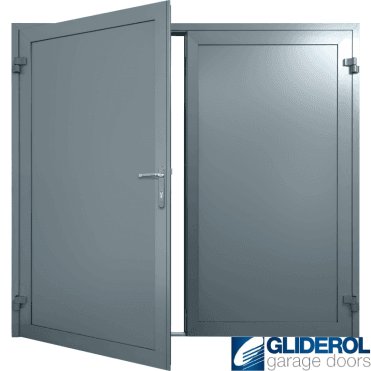 SIGNAL-GREY (RAL7004) Insulated Solid Rib Side Hinged Garage Door