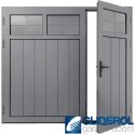 SIGNAL-GREY (RAL7004) Insulated Traditional Vertical Medium Rib Side Hinged Garage Door (1/3)