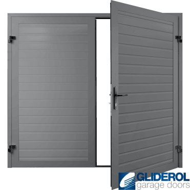 SIGNAL GREY (RAL7004) Premium Horizontal Standard Rib (non-insulated) Side Hinged Garage Door