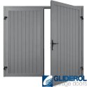 SIGNAL GREY (RAL7004) Premium Vertical Standard Rib (non-insulated) Side Hinged Garage Door