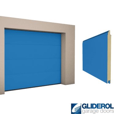 SKY BLUE (RAL5015) L-Rib smooth Sectional Garage Door