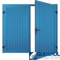 SKY BLUE (RAL5015) Premium Vertical Standard Rib (non-insulated) Side Hinged Garage Door