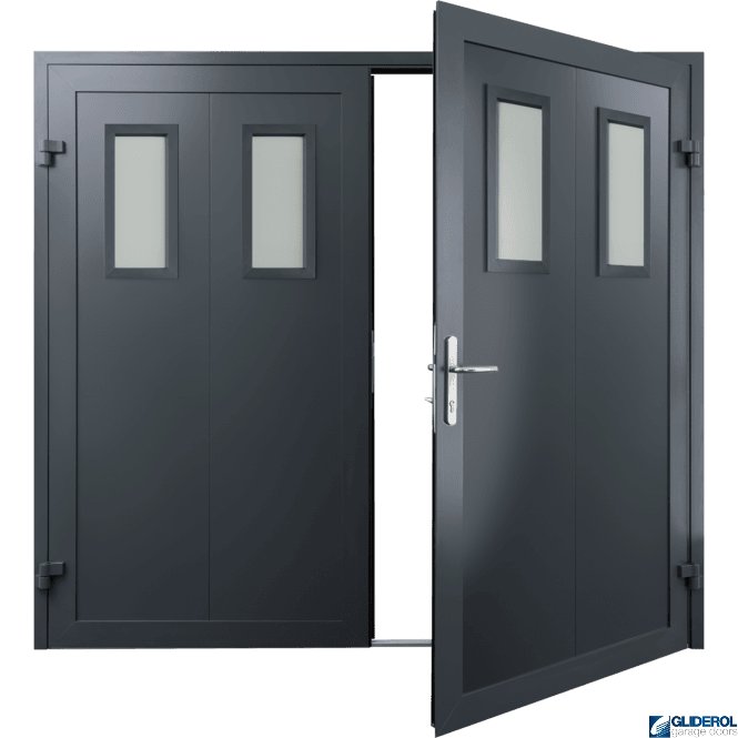 Gliderol SLATE-GREY (RAL7015) Insulated Bradford Side Hinged Garage Door