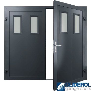 SLATE-GREY (RAL7015) Insulated Bradford Side Hinged Garage Door