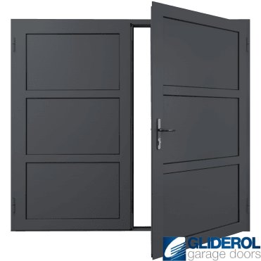 SLATE-GREY (RAL7015) Insulated Coleshill Side Hinged Garage Door
