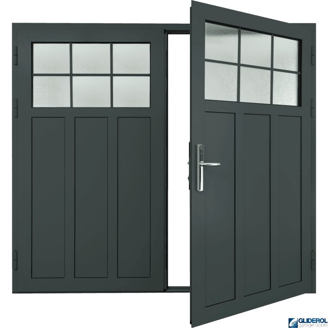 Gliderol SLATE-GREY (RAL7015) Insulated Kingsbury Side Hinged Garage Door