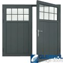 SLATE-GREY (RAL7015) Insulated Traditional Vertical Medium Rib Side Hinged Garage Door