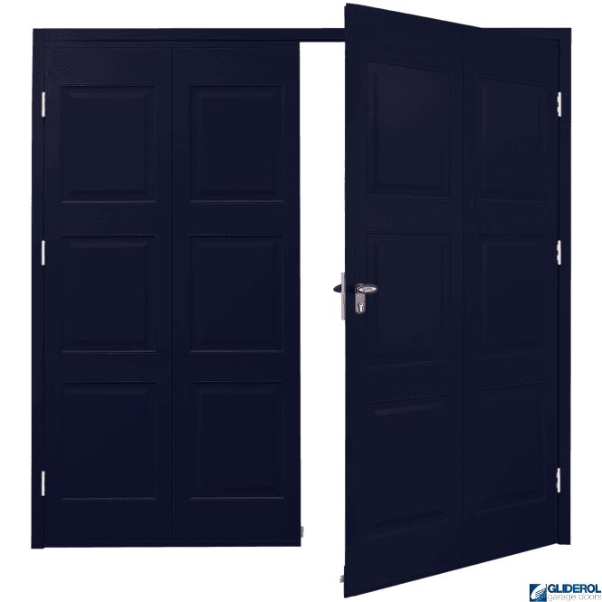 Gliderol STEEL BLUE (RAL5011) Budget Dorridge Side Hinged Garage Door