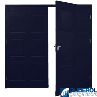STEEL BLUE (RAL5011) Budget Dorridge Side Hinged Garage Door
