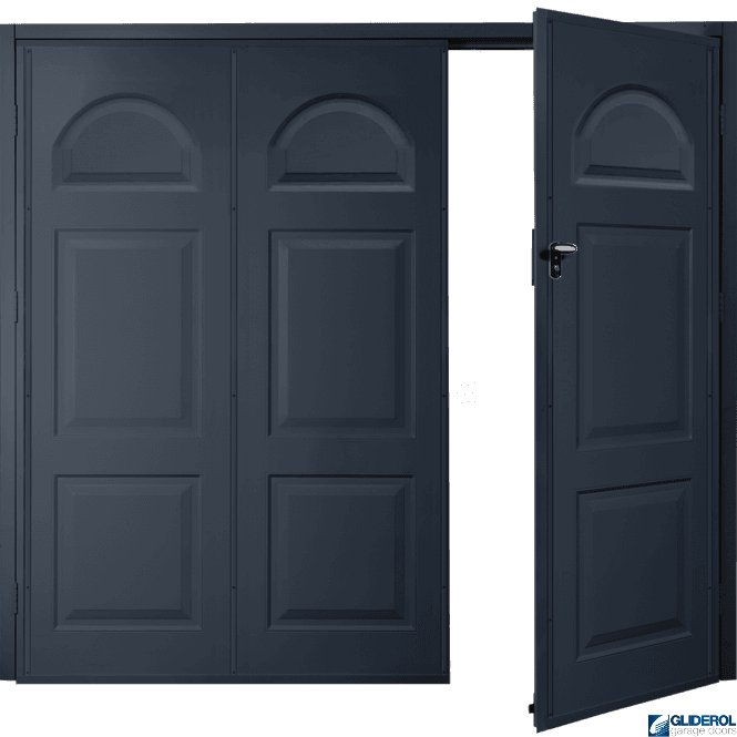 Gliderol STEEL BLUE (RAL5011) Budget Dylan Side Hinged Garage Door