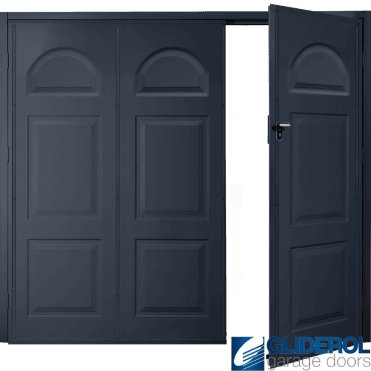 STEEL BLUE (RAL5011) Budget Dylan Side Hinged Garage Door