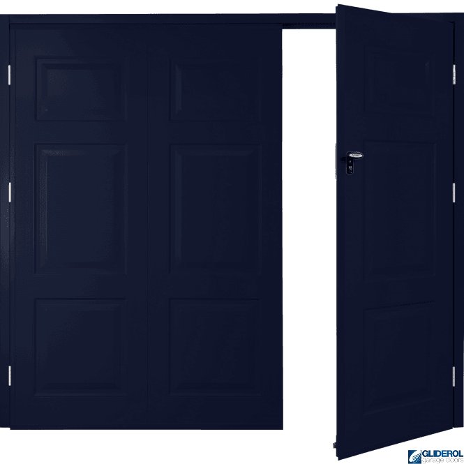 Gliderol STEEL BLUE (RAL5011) Budget Hollington Side Hinged Garage Door
