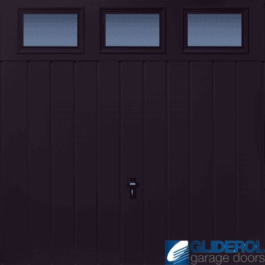 STEEL-BLUE (RAL5011) Chester Vertical Medium Rib with Windows