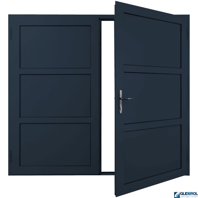 Gliderol STEEL-BLUE (RAL5011) Insulated Coleshill Side Hinged Garage Door