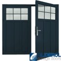 STEEL-BLUE (RAL5011) Insulated Kingsbury Side Hinged Garage Door