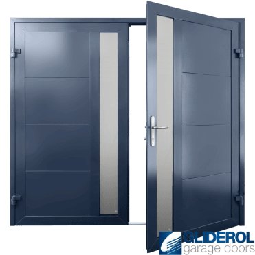 STEEL-BLUE (RAL5011) Insulated Whitacre Side Hinged Garage Door