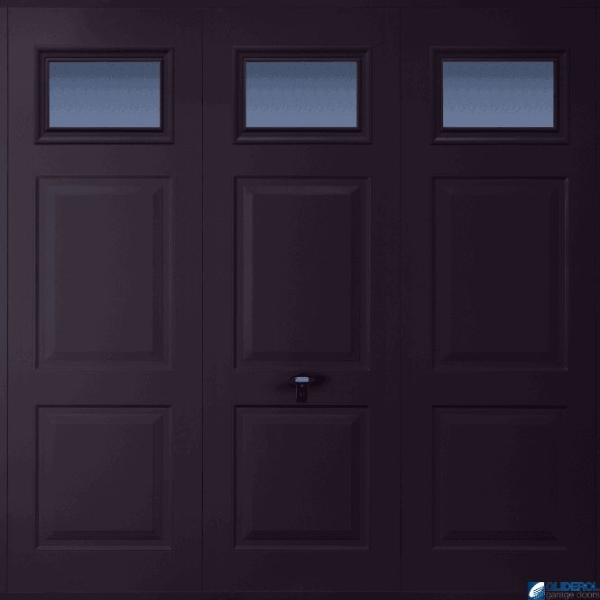 Gliderol STEEL-BLUE (RAL5011) Up & Over Hollington with Windows