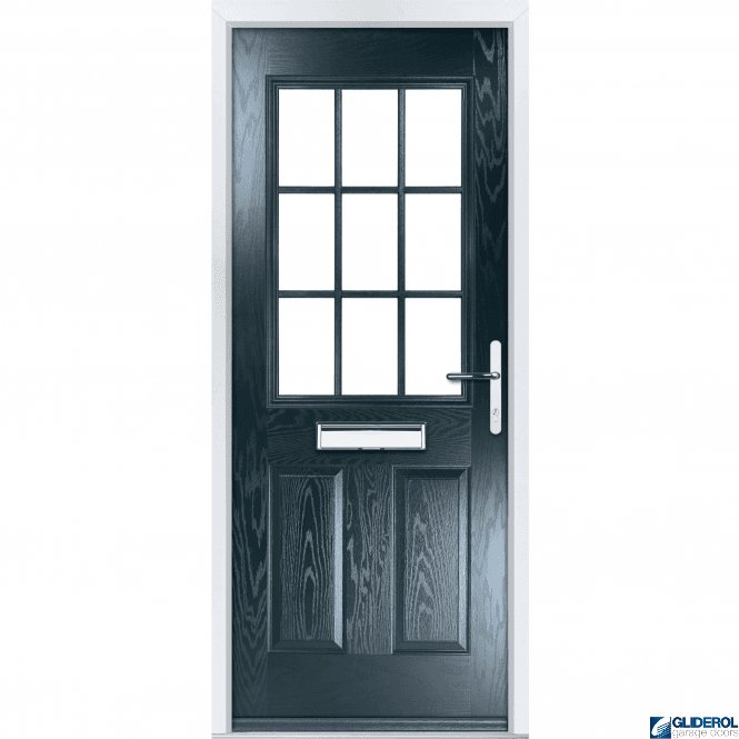 Gliderol Stokoe Georgian front entrance door ANTHRACITE