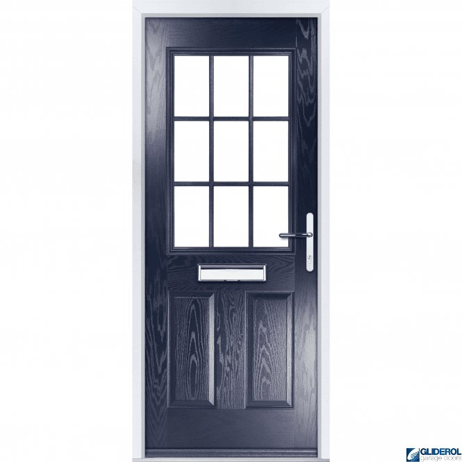 Gliderol Stokoe Georgian front entrance door BLUE