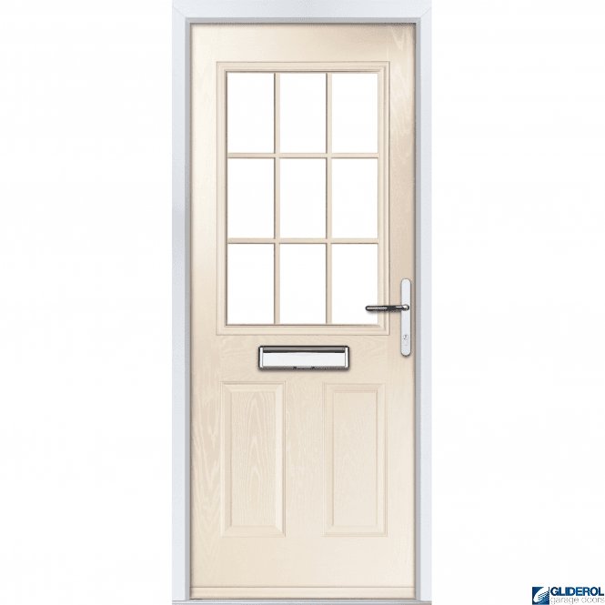 Gliderol Stokoe Georgian front entrance door CREAM