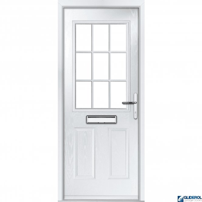 Gliderol Stokoe Georgian front entrance door WHITE