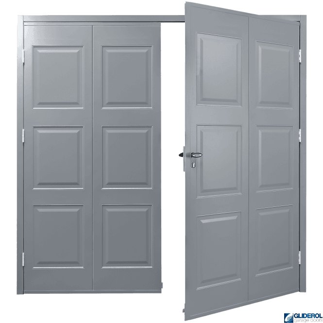 Gliderol TRAFFIC GREY (RAL7042) Budget Dorridge Side Hinged Garage Door