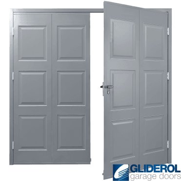 TRAFFIC GREY (RAL7042) Budget Dorridge Side Hinged Garage Door