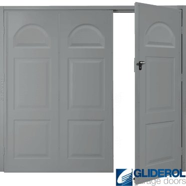 TRAFFIC GREY (RAL7042) Budget Dylan Side Hinged Garage Door