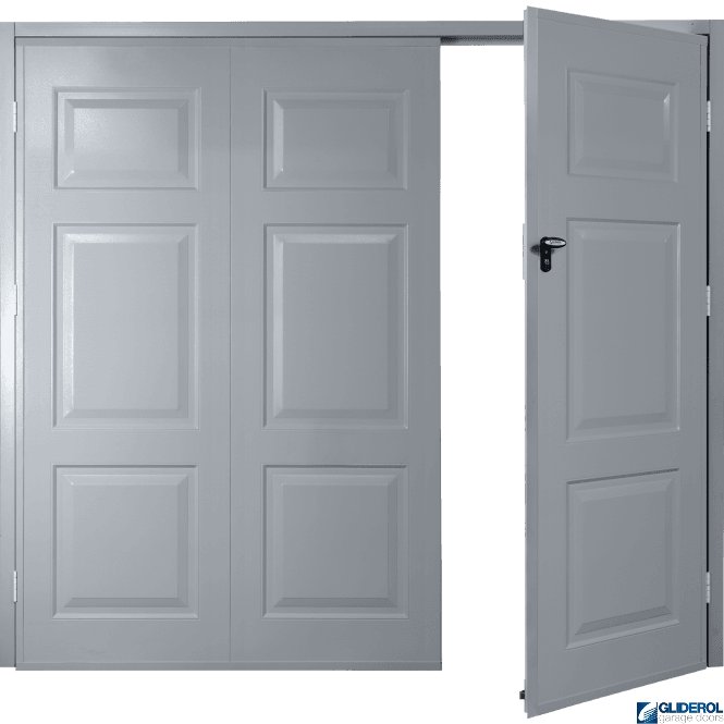 Gliderol TRAFFIC GREY (RAL7042) Budget Hollington Side Hinged Garage Door