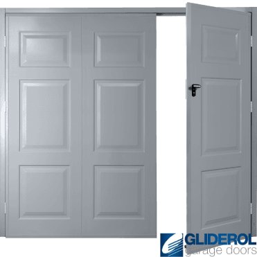 TRAFFIC GREY (RAL7042) Budget Hollington Side Hinged Garage Door