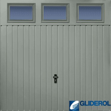 TRAFFIC-GREY (RAL7042) Chester Vertical Standard Rib with Windows