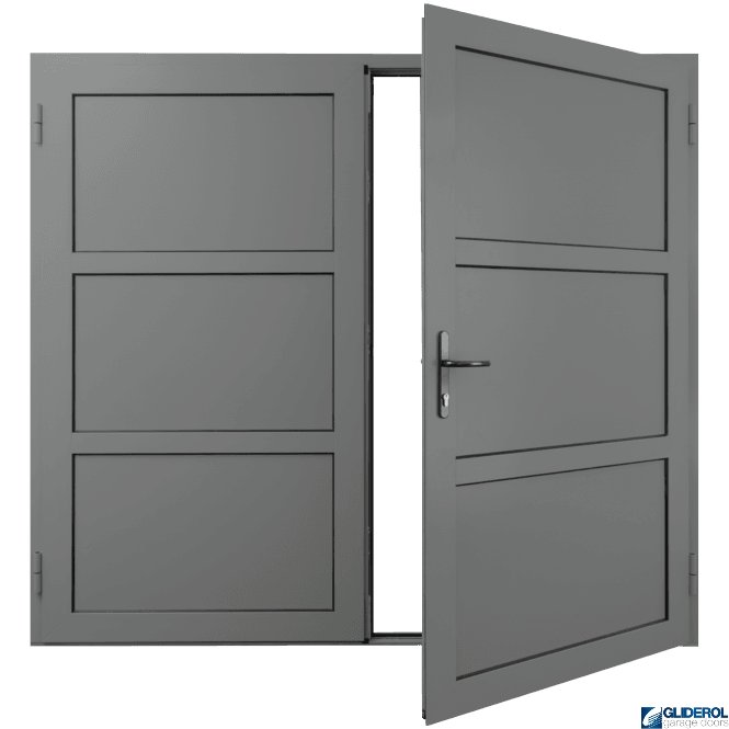 Gliderol TRAFFIC-GREY (RAL7042) Insulated Coleshill Side Hinged Garage Door